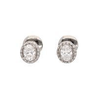 Earrings Damiani Woman Minou Full Pavé form in White Gold Diamante 1.00 Ct 81106322 - 81106322